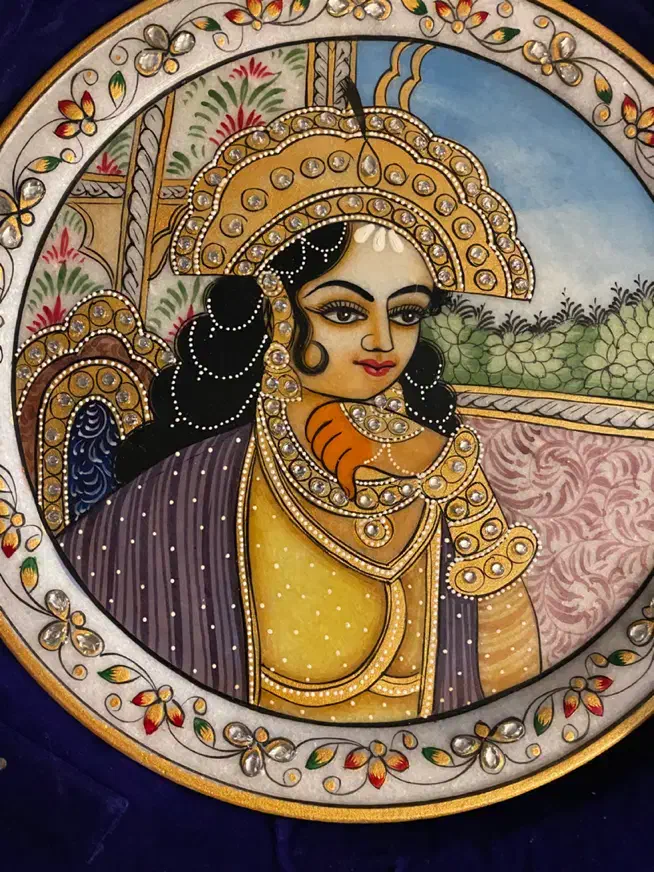 بشقاب طلاکوب  آنتیک هندوستان|صنایع دستی و سایر لوازم تزئینی|پردیس, فاز ۲|دیوار