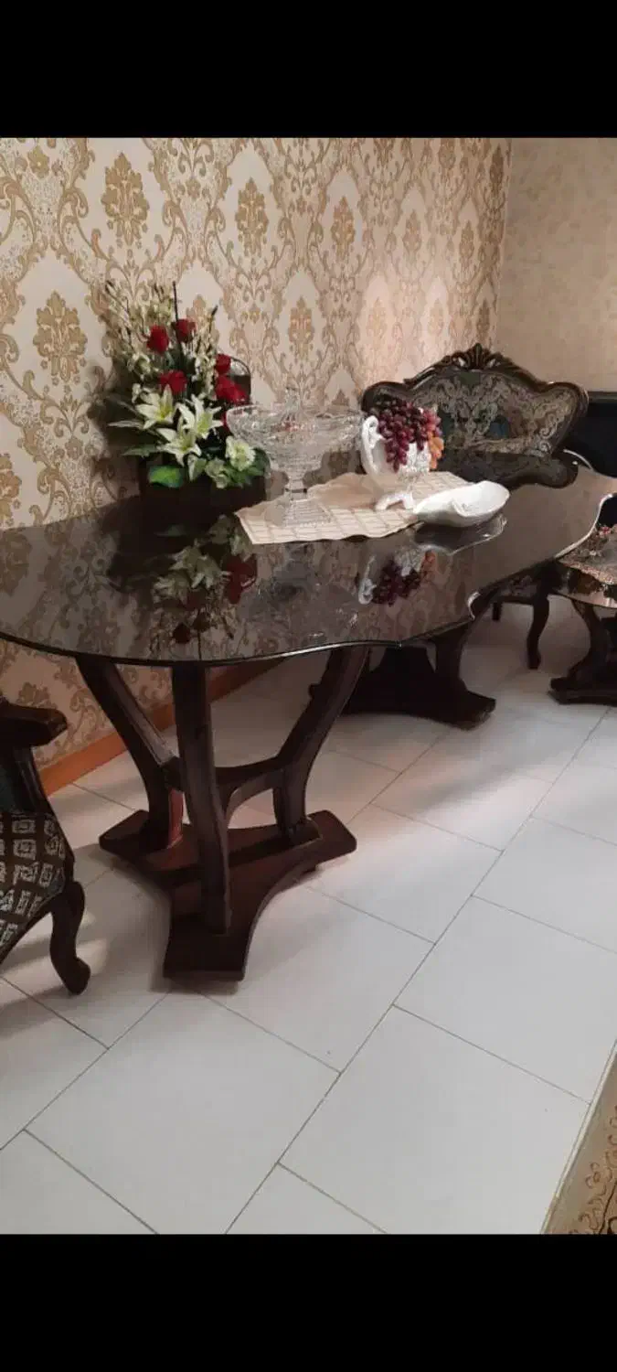 میز ناهار خوری ۸ نفره|میز و صندلی غذاخوری|رشت, لاکانی|دیوار