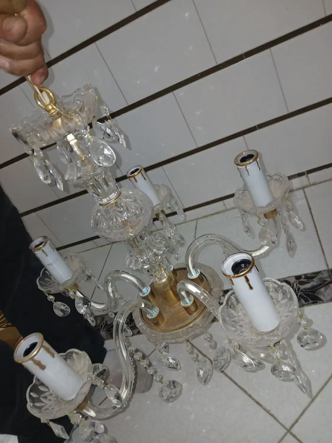 یک جفت لوستر تمامی آویز ها خارجی ترک|لوستر و چراغ آویز|اصفهان, همدانیان|دیوار