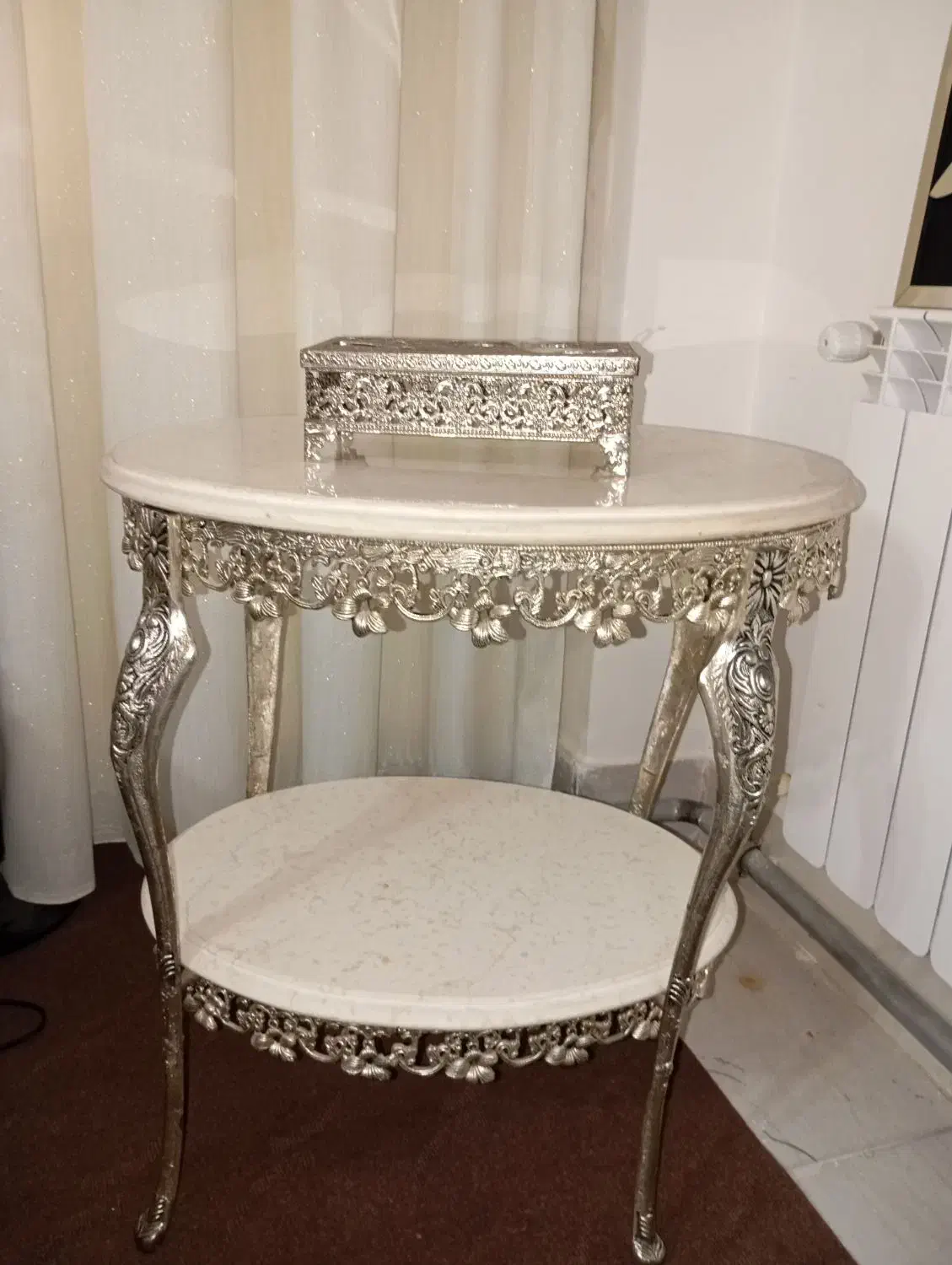 میز برنز نقره ای|مبلمان خانگی و میز عسلی|میاندوآب, |دیوار