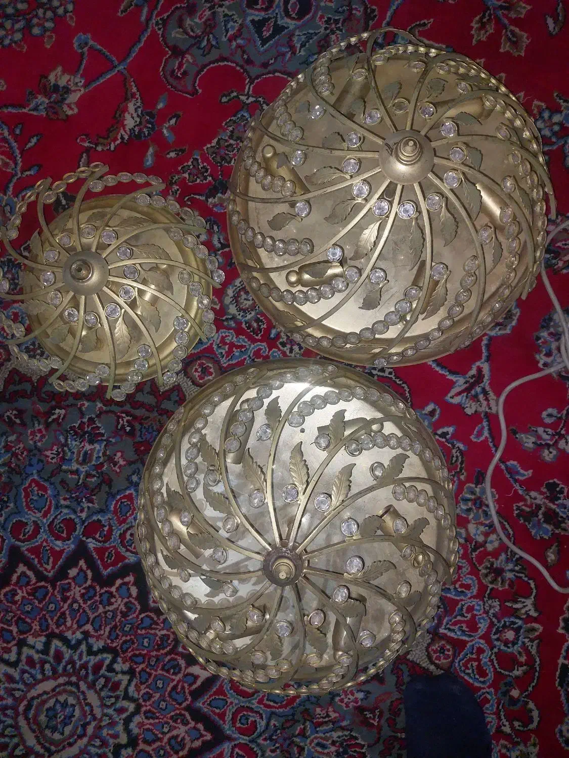 لوستر برنجی در حد نو|لوستر و چراغ آویز|گرگان, |دیوار