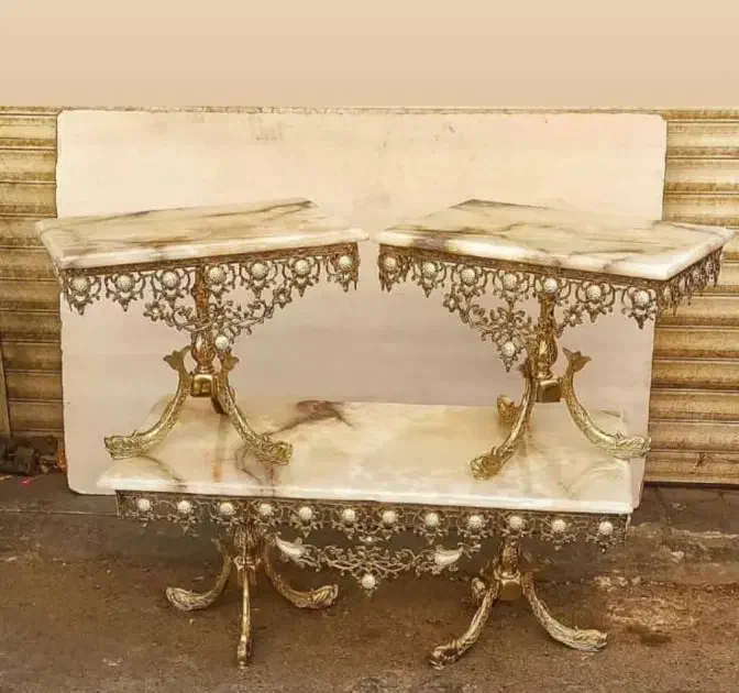 سرویس میز وسط سه تایی برنز برنزی|مبلمان خانگی و میز عسلی|کرج, حصارک پایین|دیوار