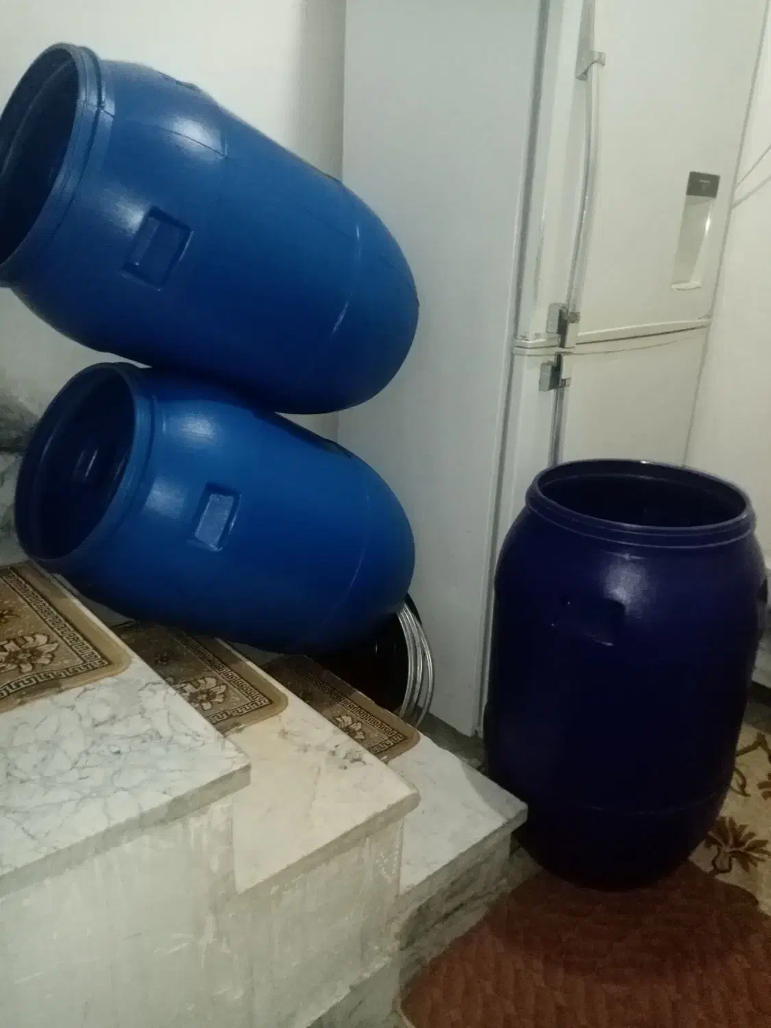 دبه110، 140، 160لیتری باقفل هوا وبس آهنی|ظروف نگهدارنده، پلاستیکی، یک‌بارمصرف|رباط‌کریم, شترخوار|دیوار