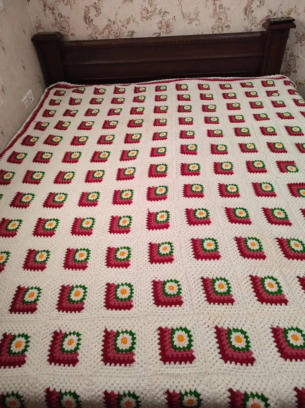 پتو دست بافت|رختخواب، بالش، پتو|اراک, |دیوار