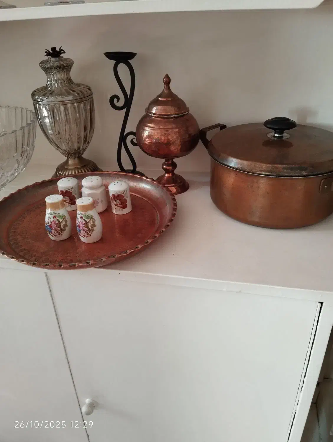 ظروف مسی و کریستال قدیمی لوازم منزل|کلکسیون اشیاء عتیقه|تهران, هفت حوض|دیوار