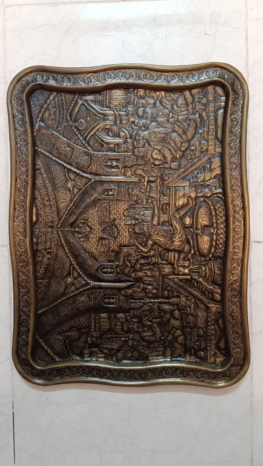 سینی قلمکاری خاص|کلکسیون اشیاء عتیقه|تهران, مینای جنوبی|دیوار