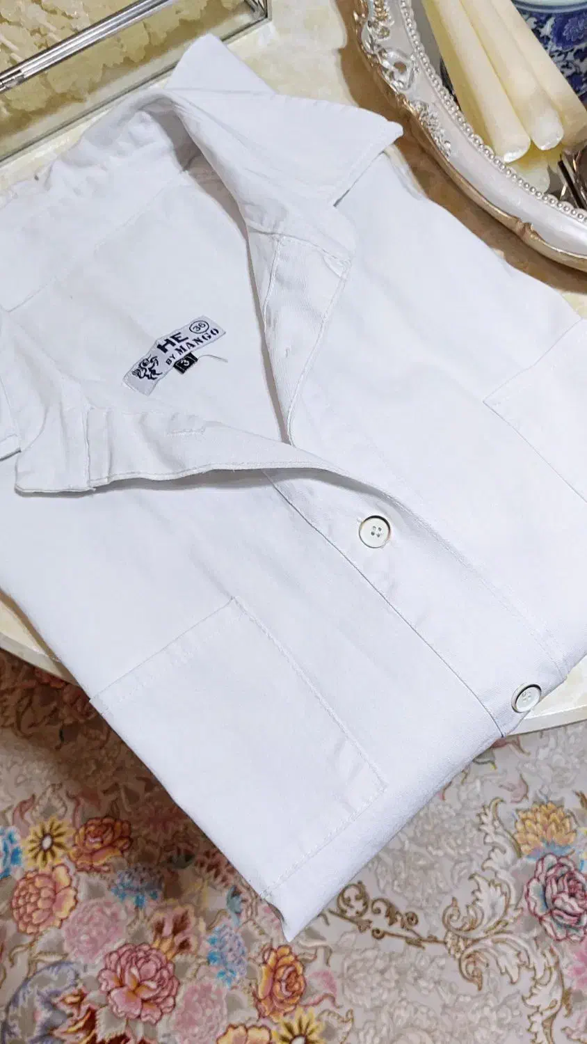 مانتو جین کتان سفید|لباس|اهواز, سلطانمنش|دیوار