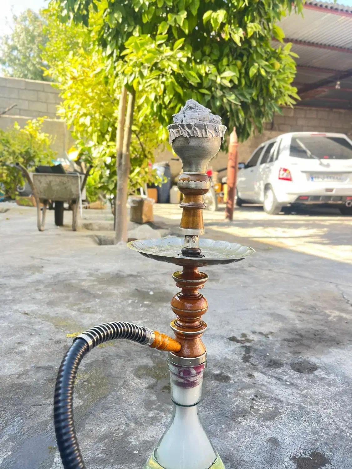 قلیان زرد قدیمی|کلکسیون و سرگرمی|زاگرس, |دیوار