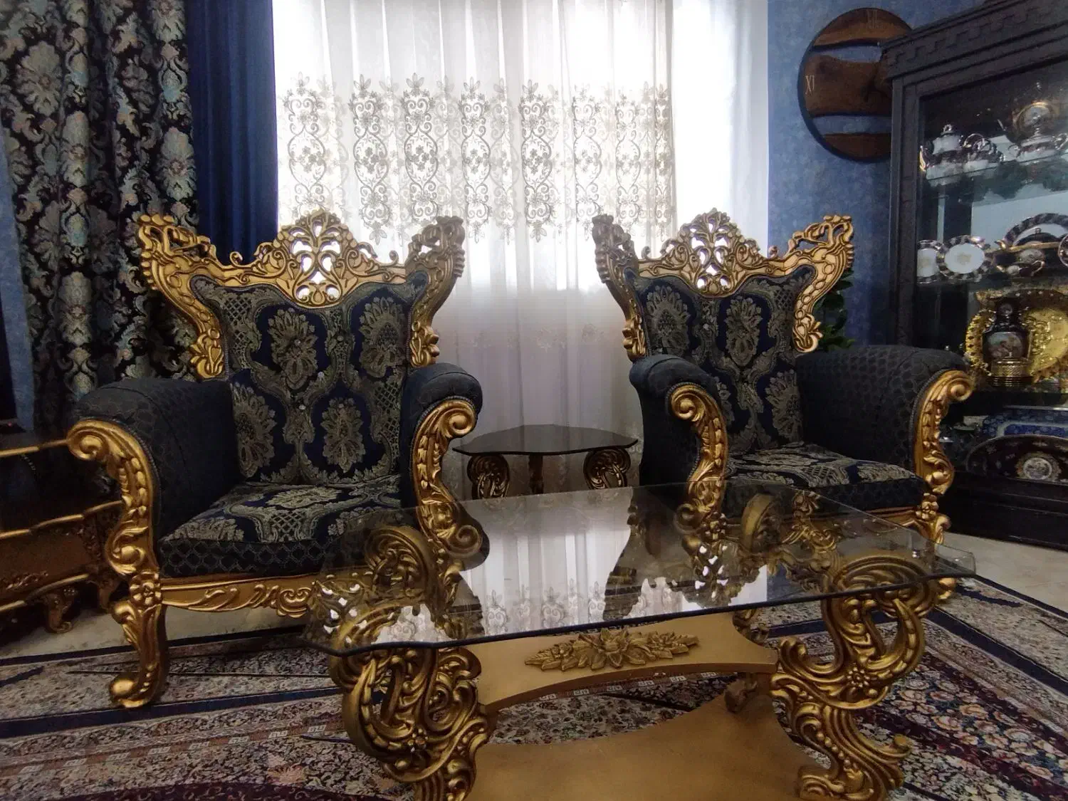 مبل سلطنتی ۷ نفره|مبلمان خانگی و میز عسلی|بابل, |دیوار