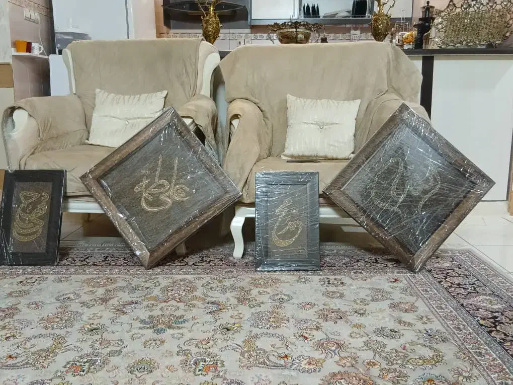 تابلو سرمه دوزی|تابلو، نقاشی، عکس|قم, شاه سید علی|دیوار