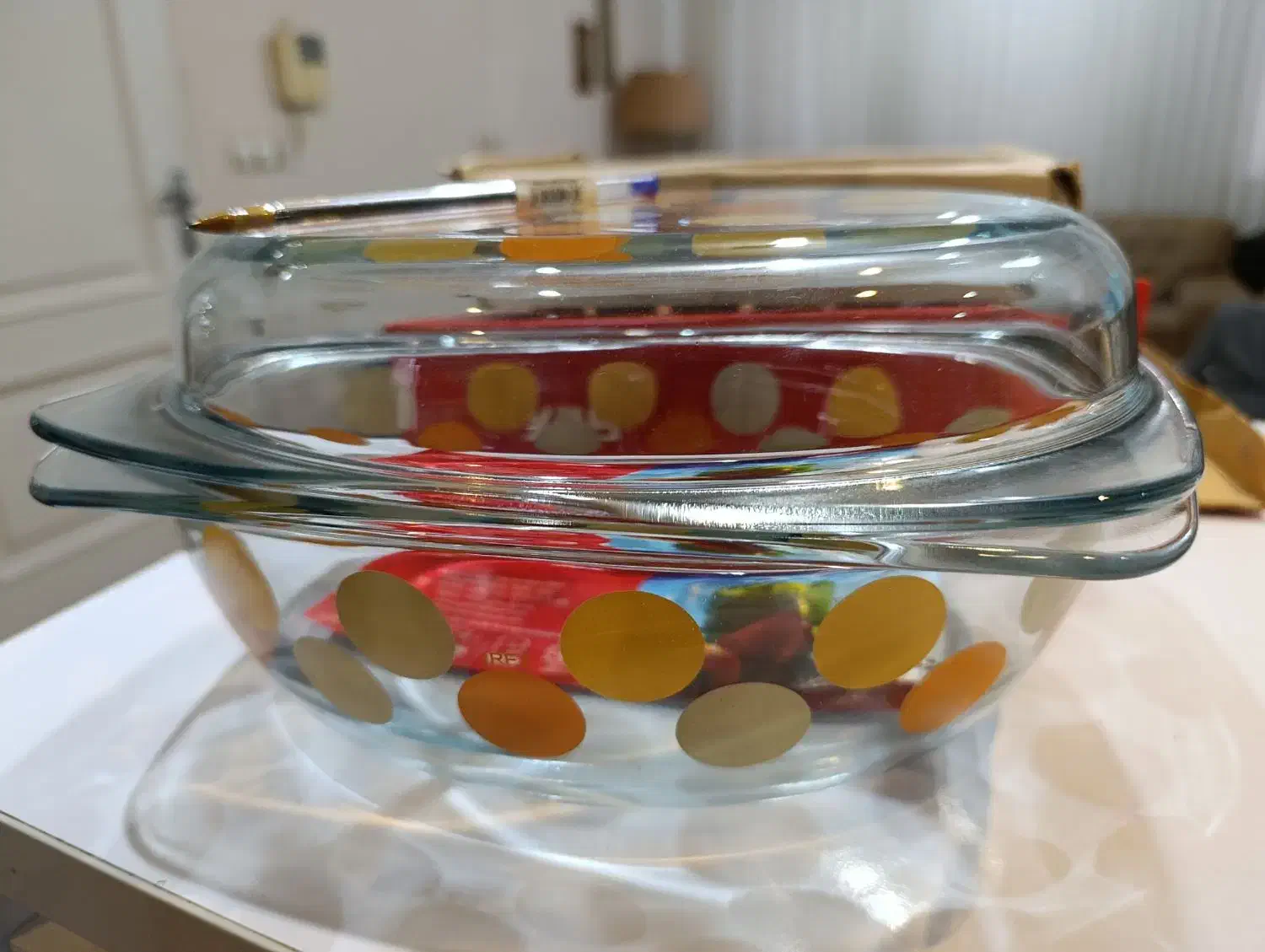 ظرف پیرکس نو|ظروف سرو و پذیرایی|رشت, معلم|دیوار