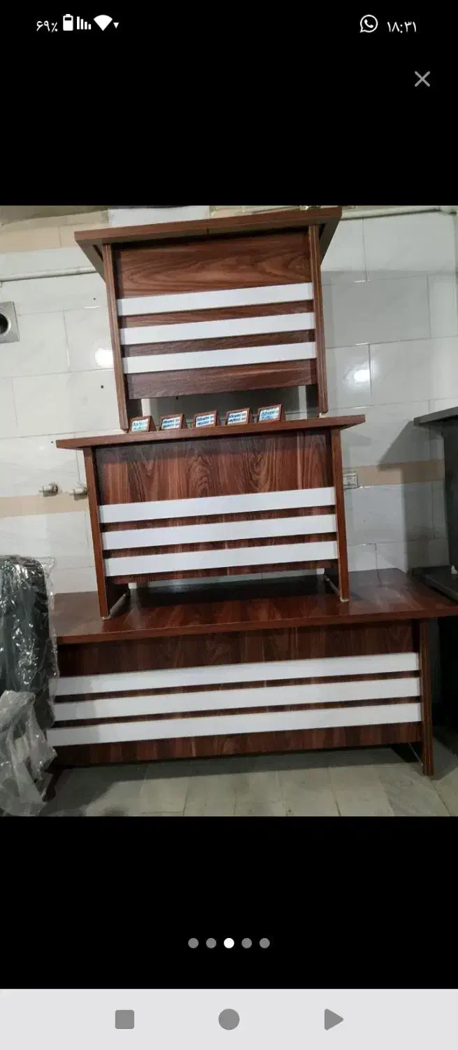 میز کارمندی فلزی و چوبی|دفتر کار|حمیدیا, |دیوار