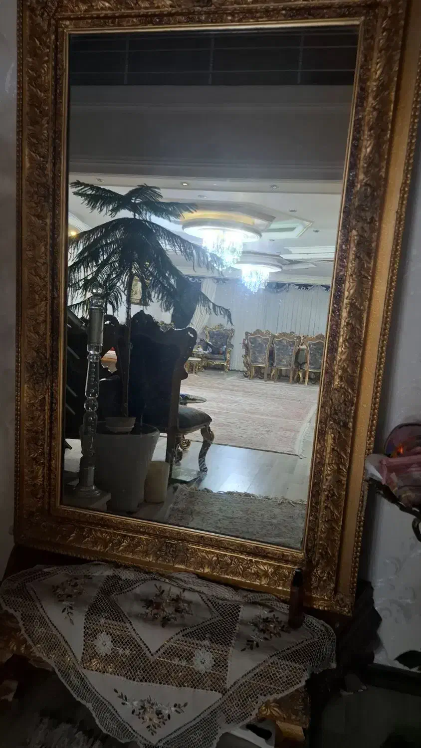 اینه کنسول با میزش تمام قد وشیکو زیبا|بوفه، ویترین، کنسول|میاندوآب, |دیوار