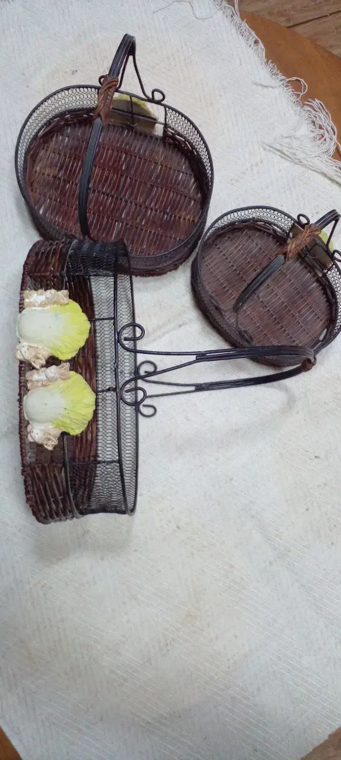 سبد فلزی  تزیینی وارداتی|صنایع دستی و سایر لوازم تزئینی|قشم, |دیوار
