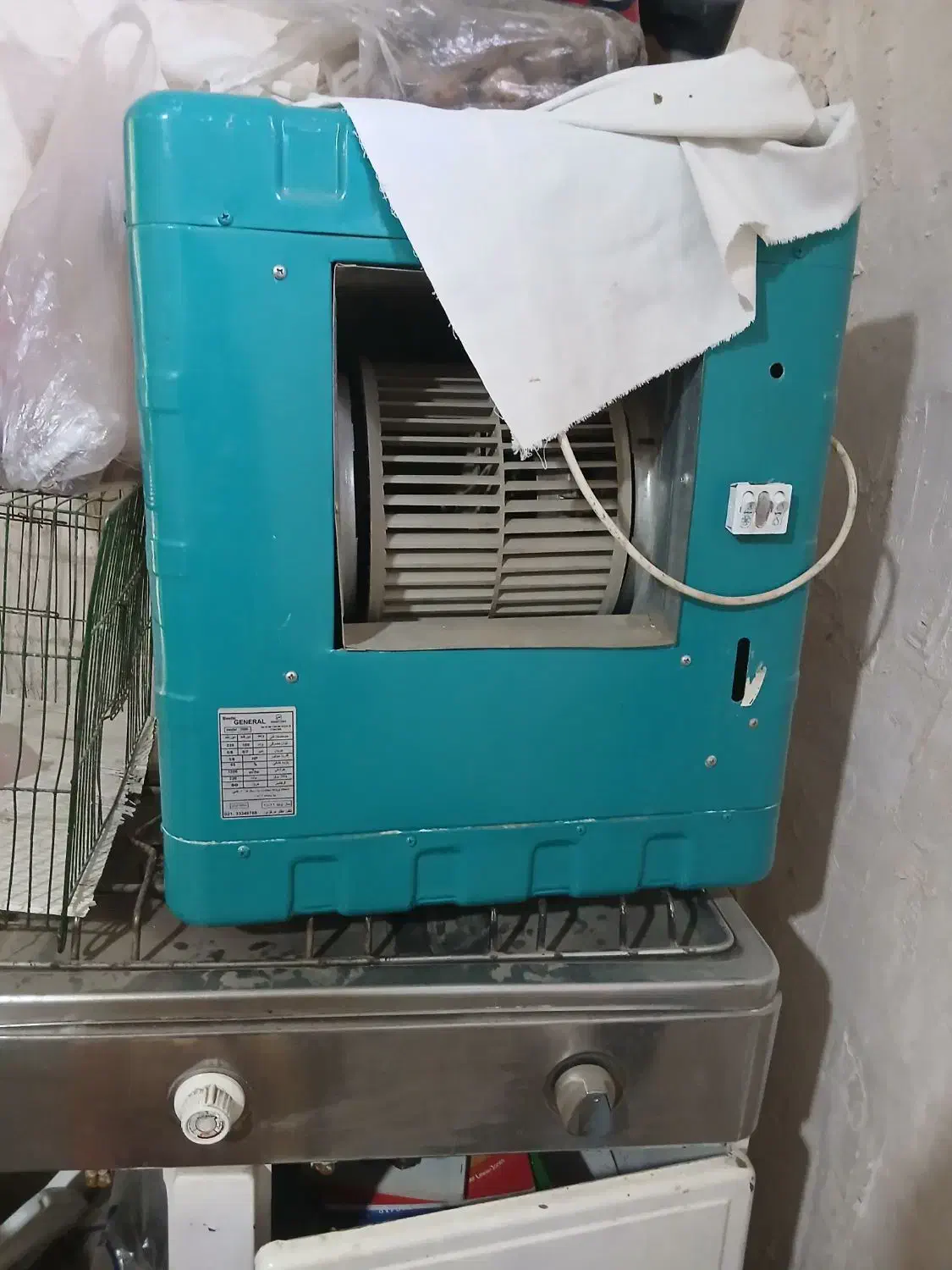 کولر کوچک|کولر آبی|اسفراین, |دیوار