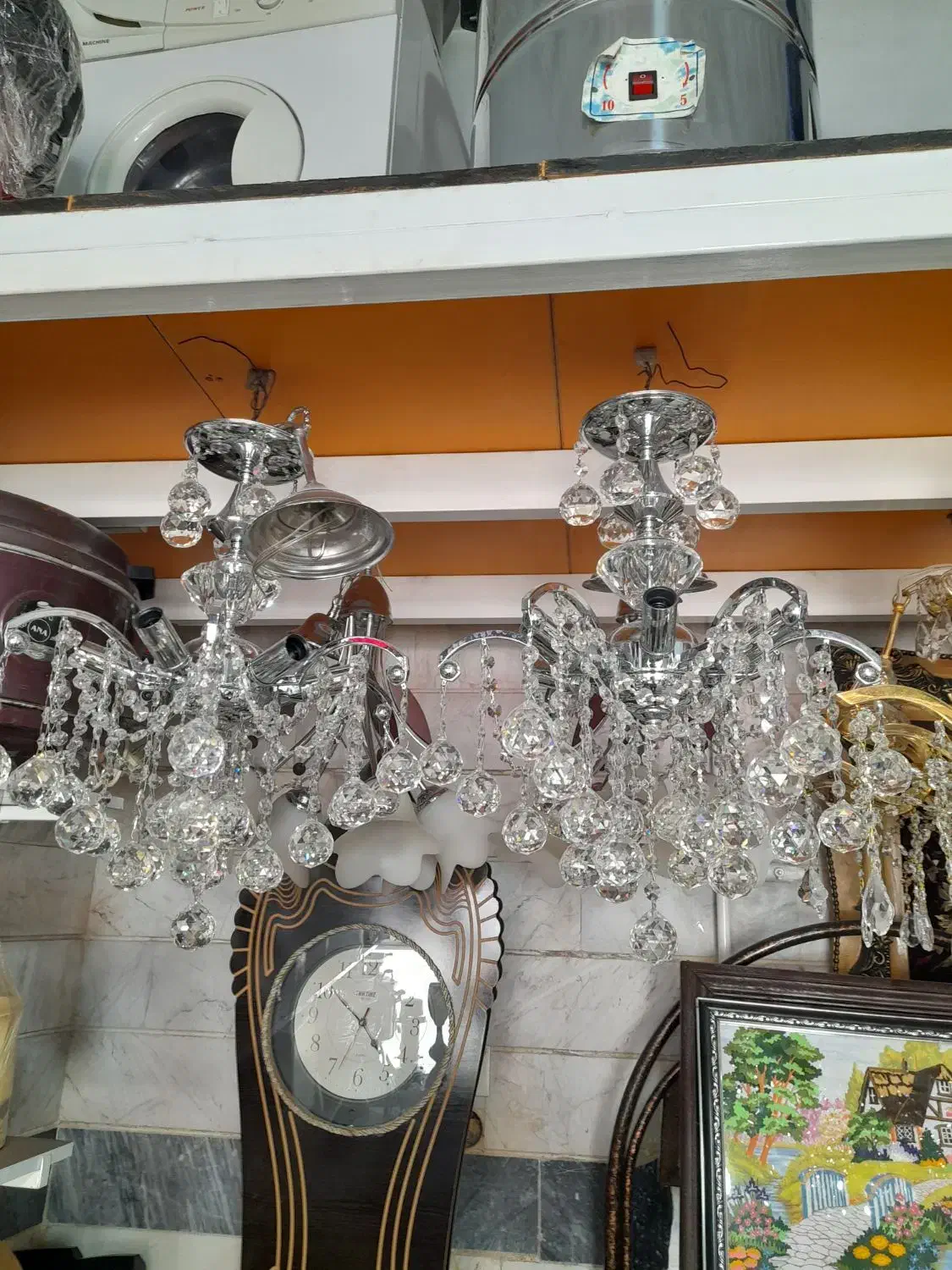 لوستر برنزی|لوستر و چراغ آویز|اردبیل, |دیوار