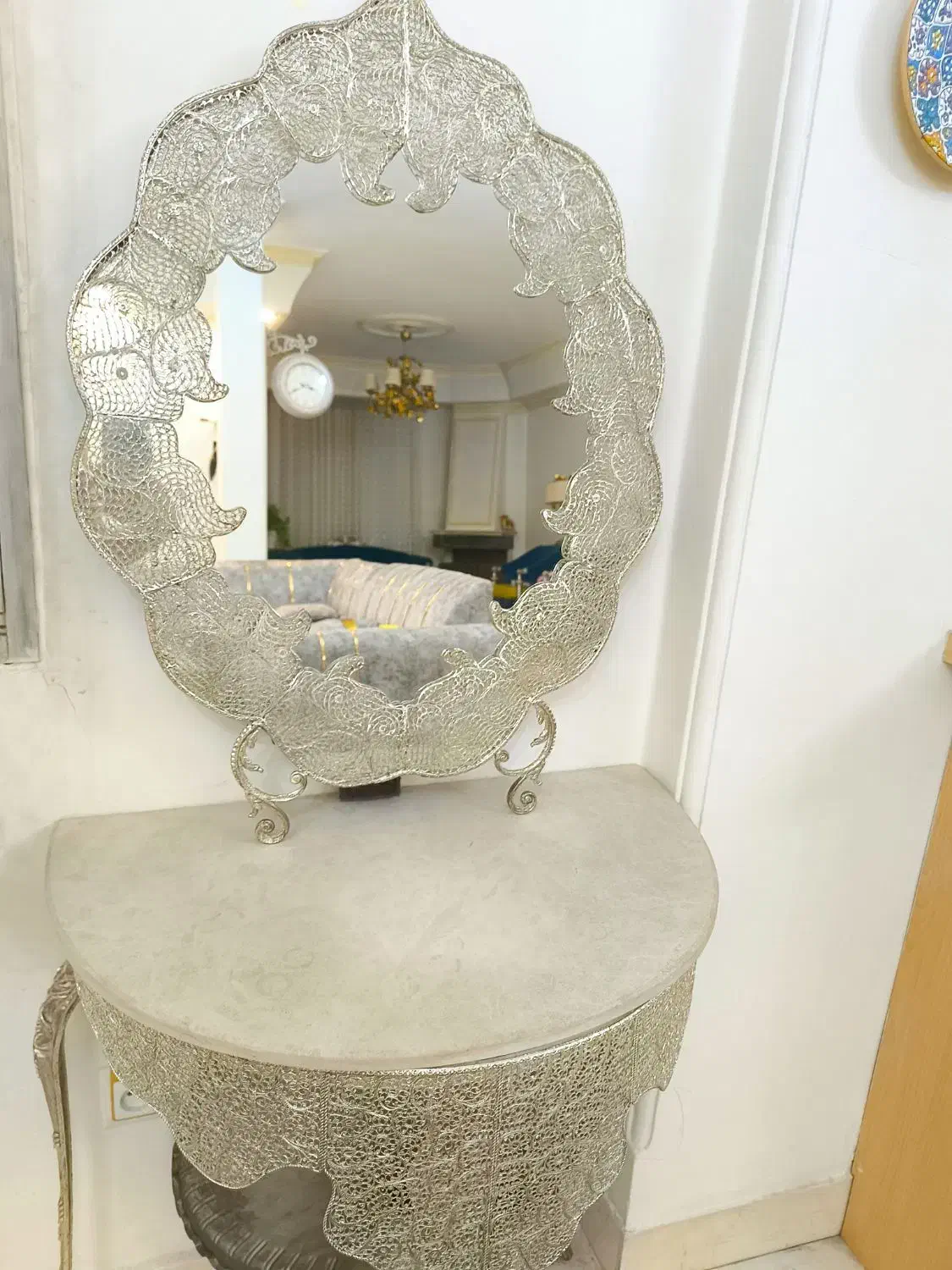 آینه شمعدان و کنسول ملیله|بوفه، ویترین، کنسول|تهران, پرواز|دیوار