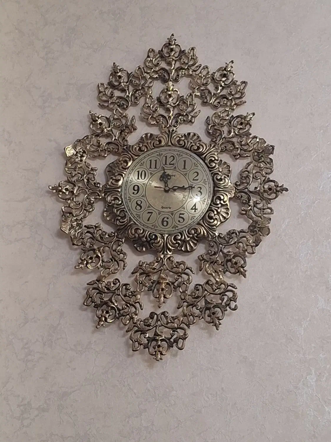 ساعت برونز اصل سیاه قلم|ساعت دیواری و تزئینی|باقرشهر, |دیوار