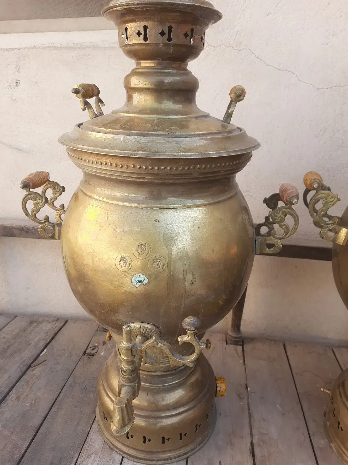 دوعددسماور بزرگ ۲۵لیتری برنجی|سماور، چایساز، قهوهساز|فردیس, انبار نفت|دیوار