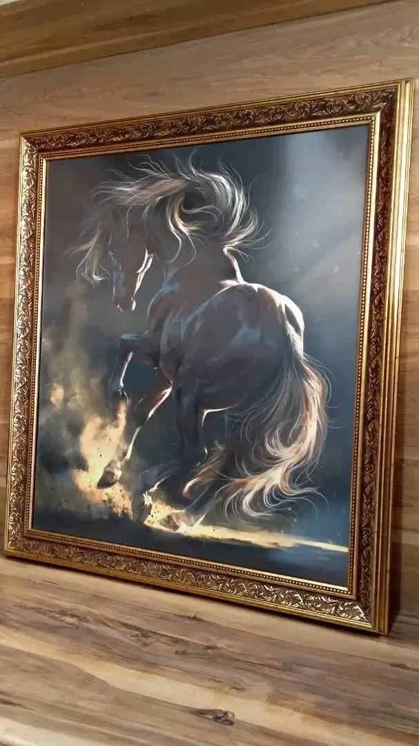 تابلو نقاشی اسب اهریمن (کار دست)|تابلو، نقاشی، عکس|کرج, گوهردشت|دیوار