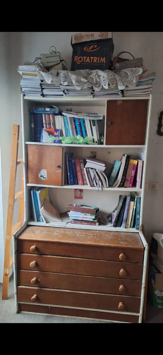 کمد و کتابخانه|کتابخانه، شلف، قفسه‌های دیواری|قائم‌شهر, |دیوار