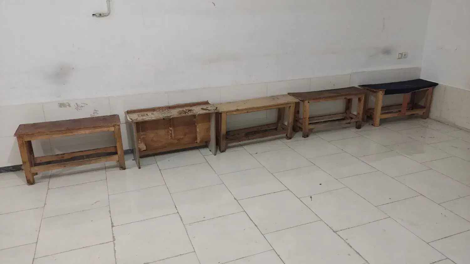 فروش پنج عدد صندلی،نیمکت کارگاهی چوبی|صندلی و نیمکت|قدس, شهر‌قدس|دیوار