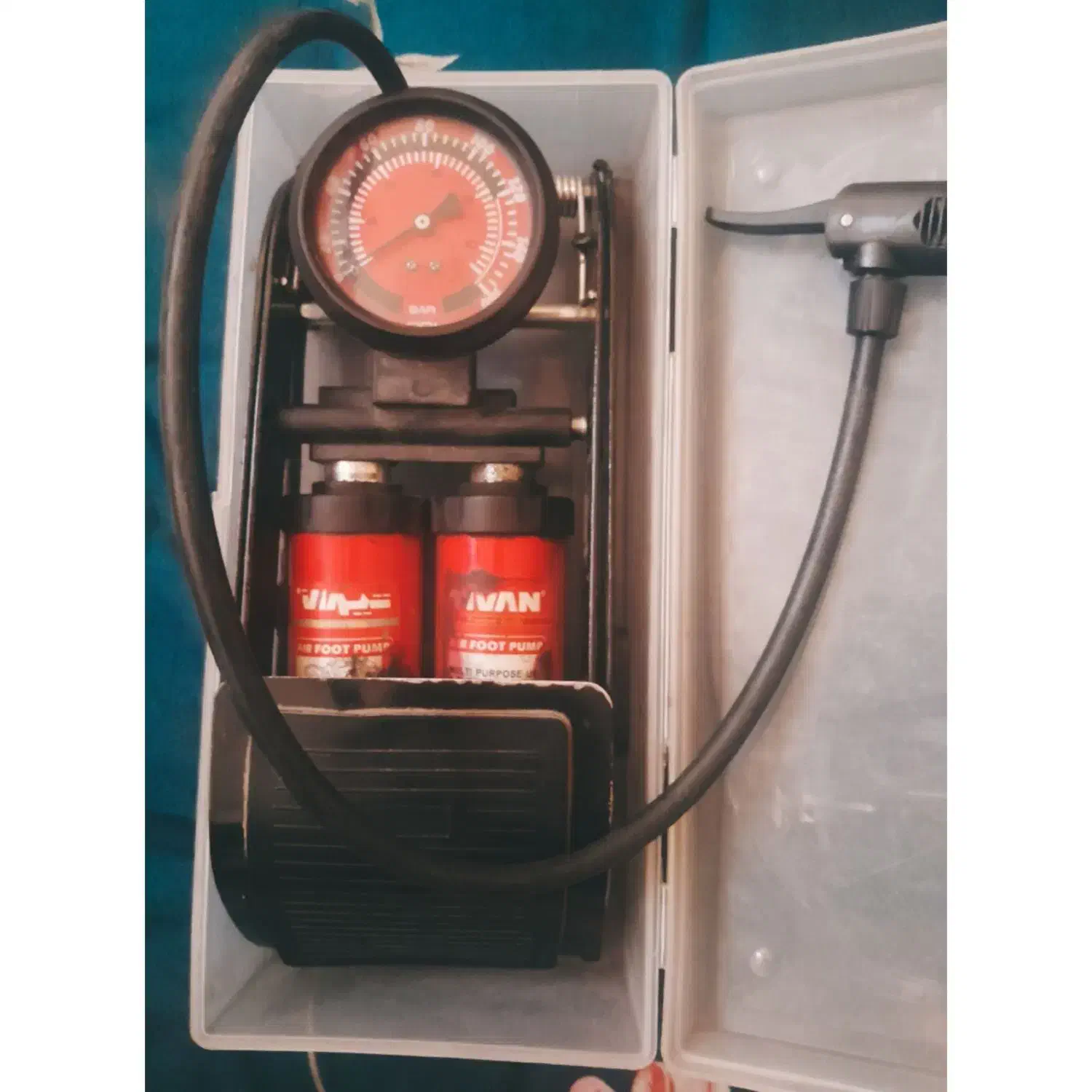 تلمبه پایی دوسیلندر برند تایوان|دوچرخه، اسکیت، اسکوتر|مشهد, حجاب (شهرک غرب)|دیوار