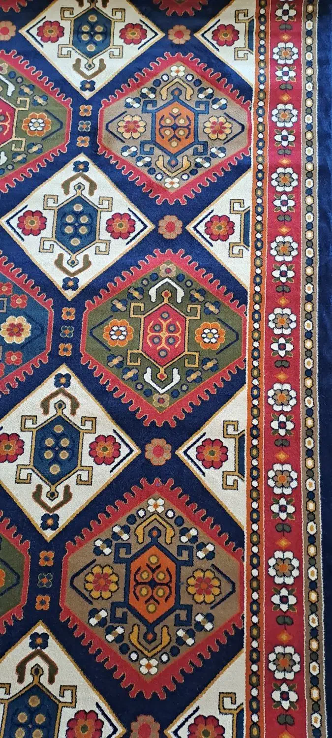 فرش طرح گبه ای|گلیم، جاجیم، گبه|زنجان, |دیوار