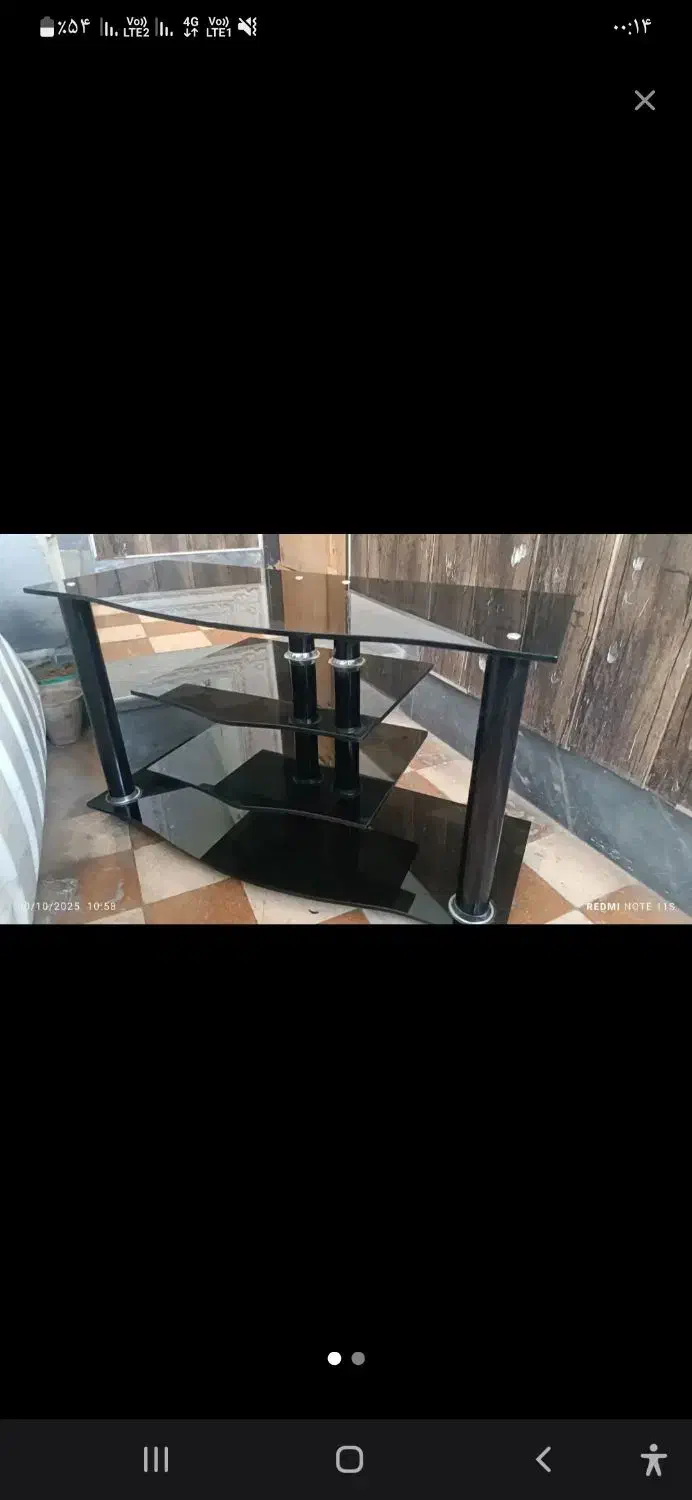 میزال ای دی شیشه ای درحدنو|میز تلویزیون|شیراز, ده پیاله|دیوار