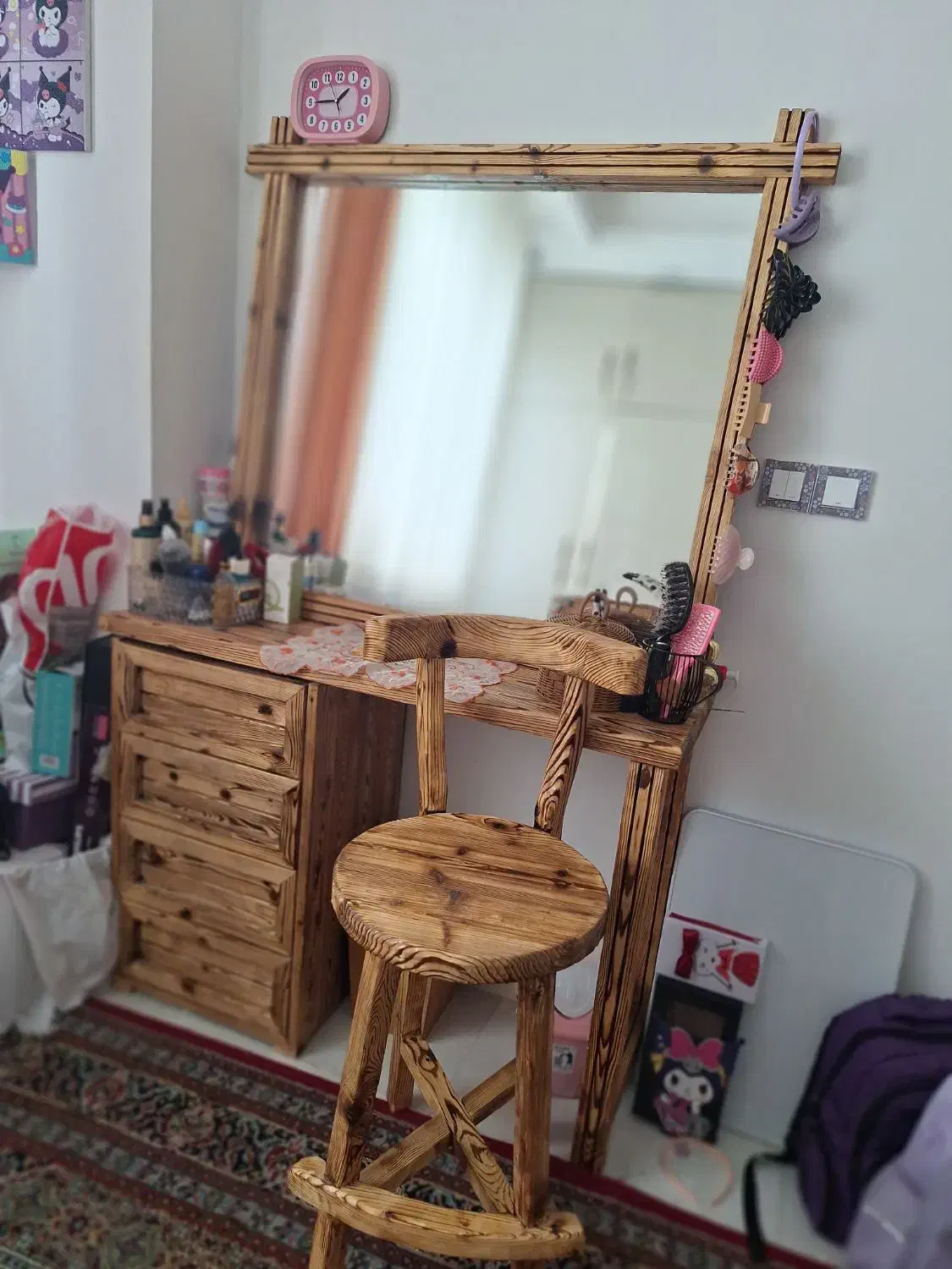 میز ارایشی چوب|مبلمان خانگی و میز عسلی|همدان, |دیوار