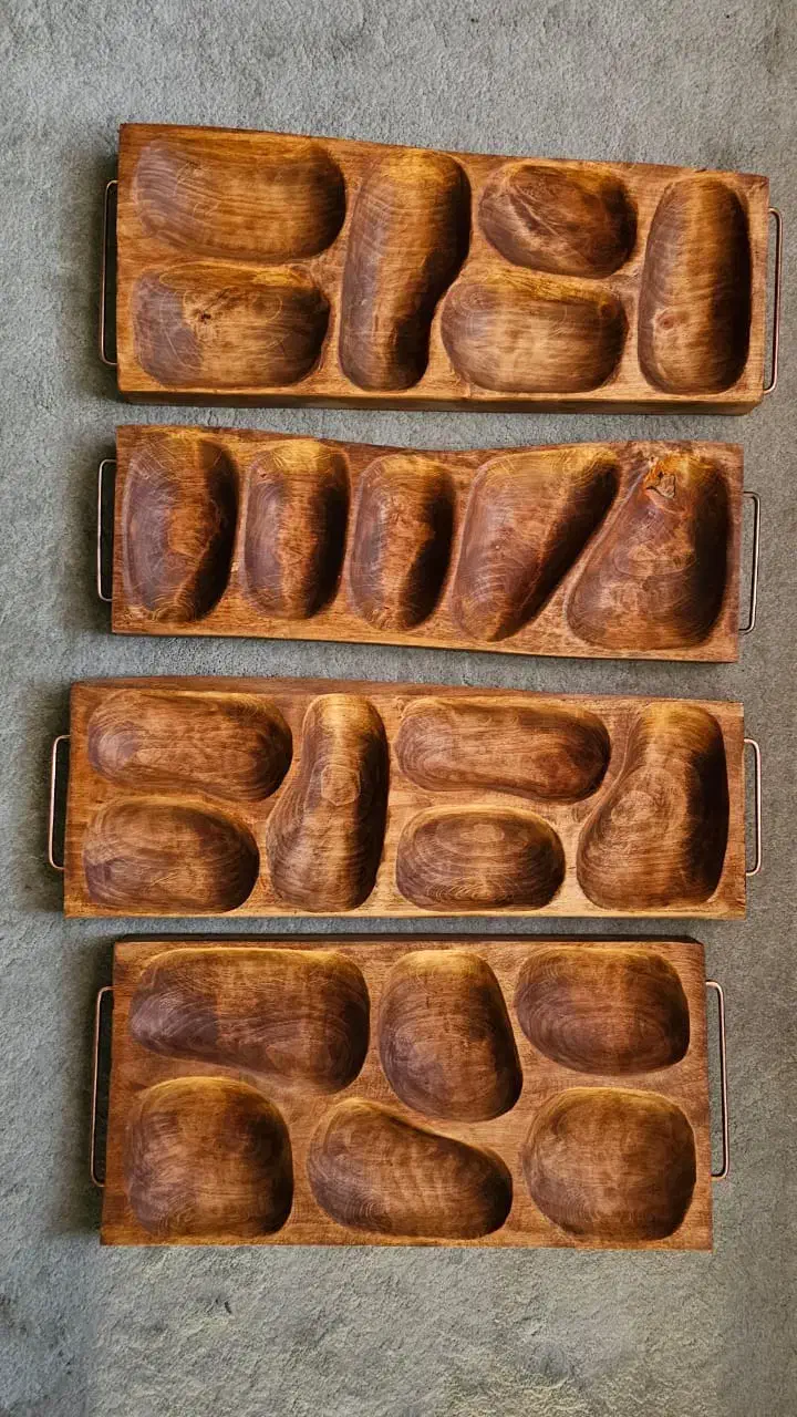 ظروف چوبی دست ساز|ظروف سرو و پذیرایی|تهران, امام زاده عبدالله|دیوار