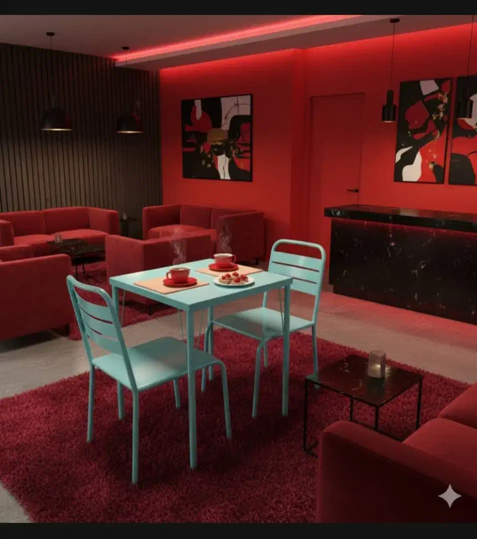 صندلی تمام فلزی همراه با میز فلزی|میز و صندلی غذاخوری|قیامدشت - خاورشهر, |دیوار