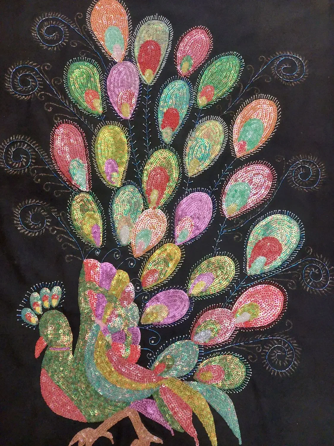 تابلو پولک دوزی با دست|صنایع دستی و سایر لوازم تزئینی|زابل, |دیوار