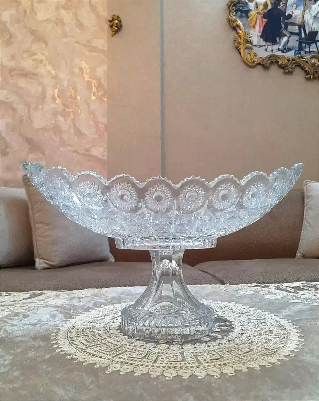 شیرینی خوری و میوه خوری کریستالی|ظروف سرو و پذیرایی|کیش, |دیوار