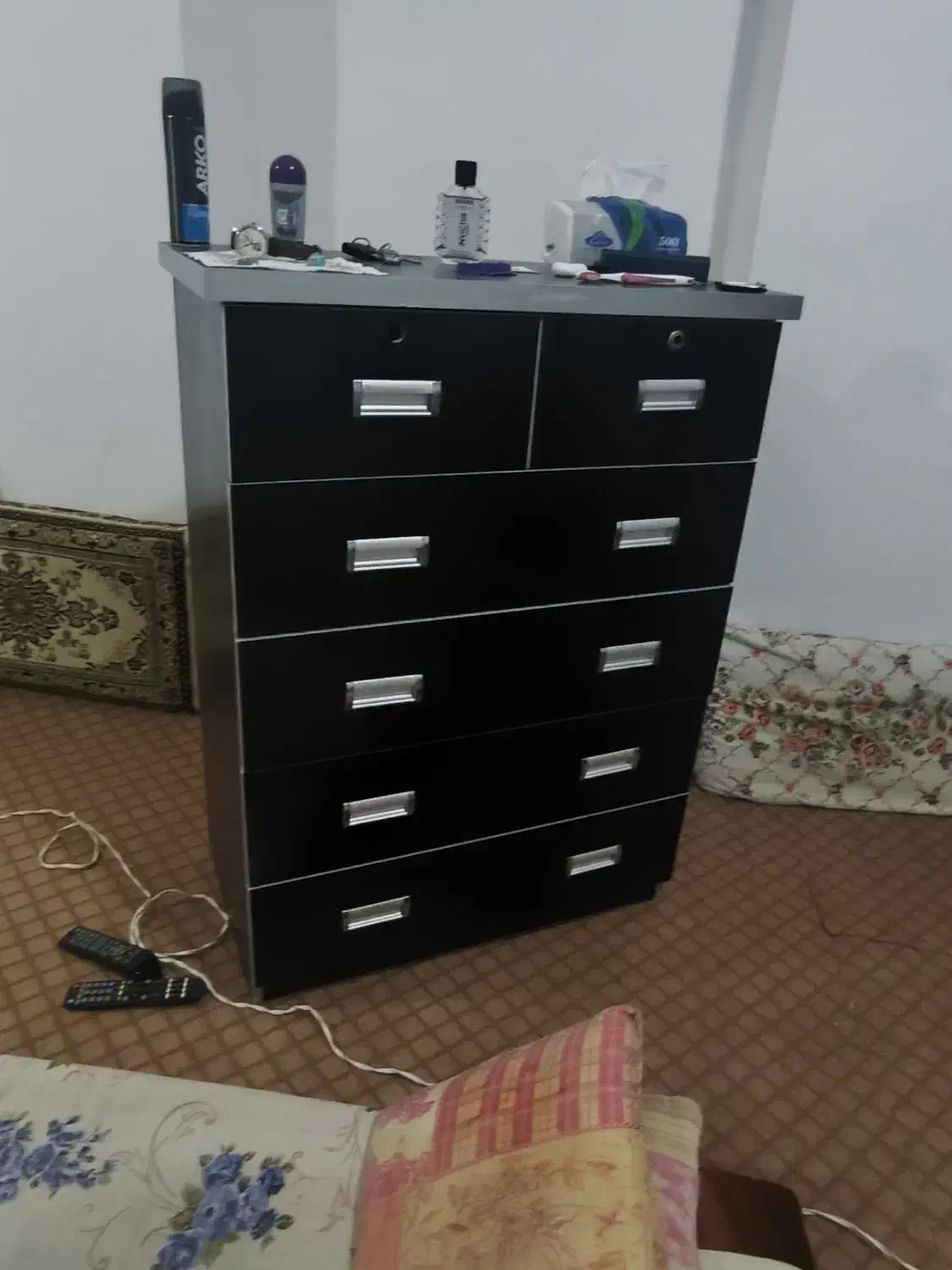 درآور ام دی اف مشکی در حد نو|جاکفشی، کمد، دراور|سنندج, |دیوار