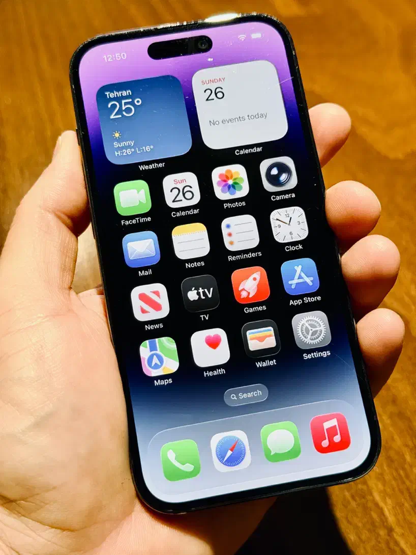 آیفون ۱۴ پرو بنفش ۲۵۶ دو سیم رجیستر شده|موبایل|تهران, آسمان|دیوار