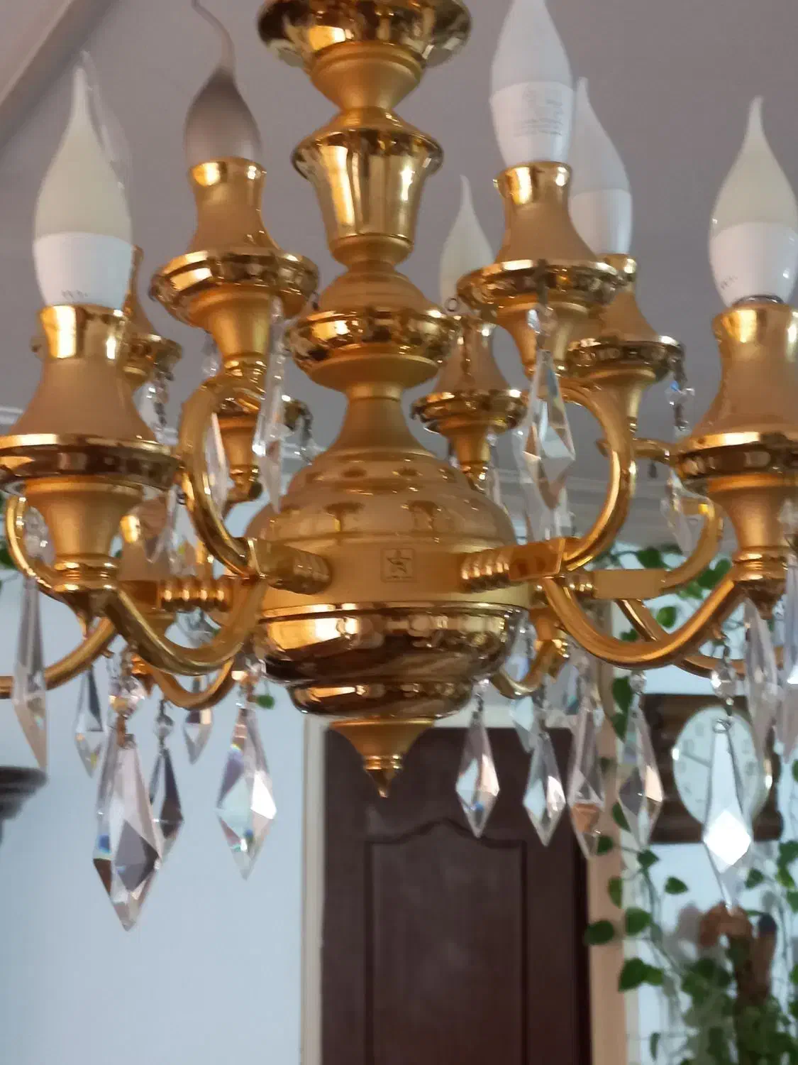 لوستر ستاره طلایی|لوستر و چراغ آویز|تبریز, |دیوار