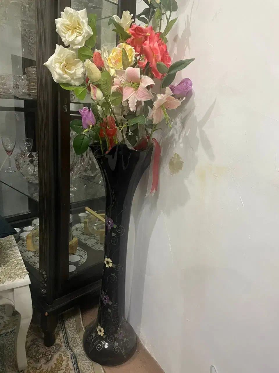 گل با گلدان|گل مصنوعی|رشت, شهرک آیت الله منتظری|دیوار