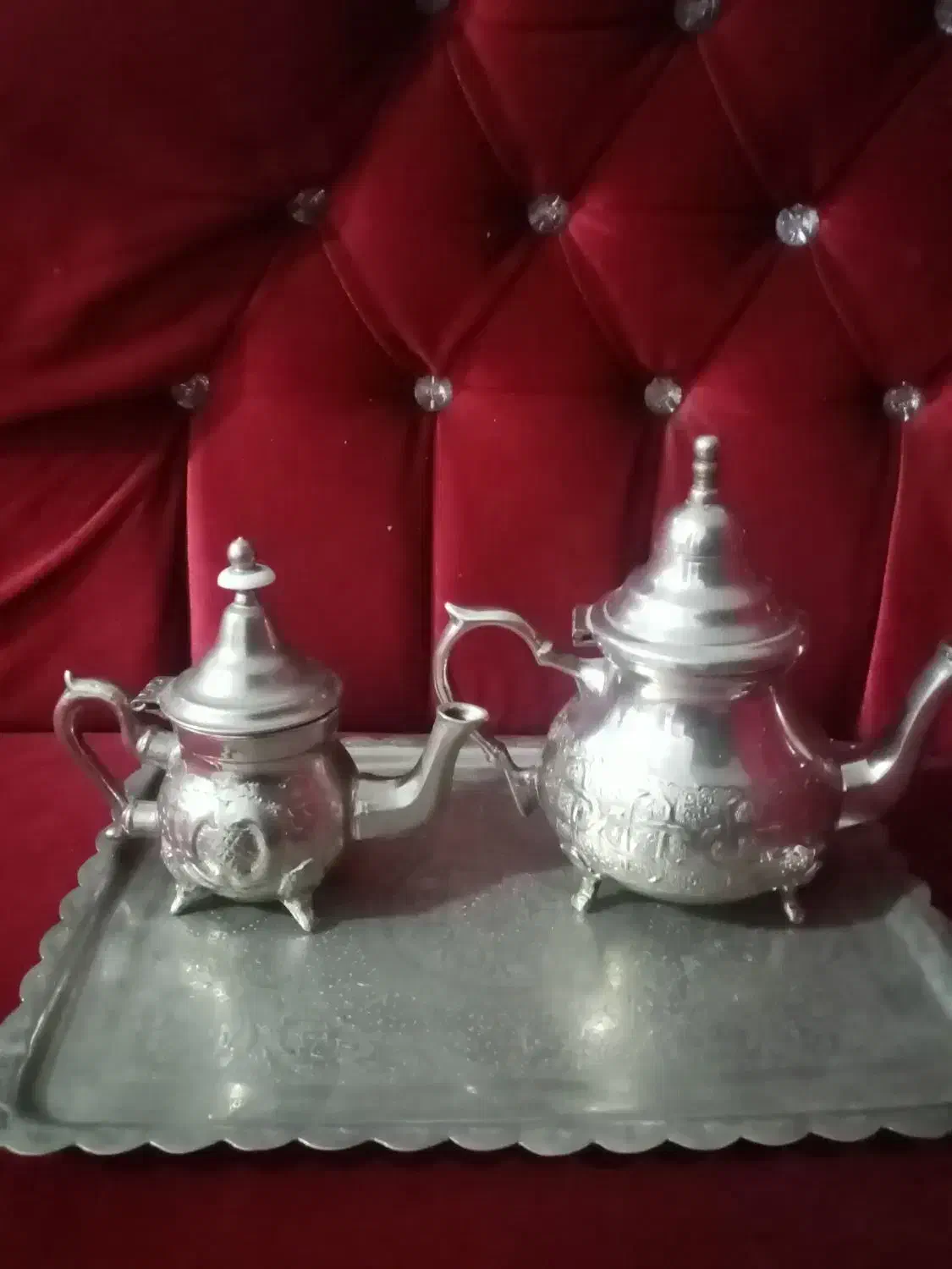 کتری نوربلین وسینی آب نقره قلمکاری بسیارقدیمی|کلکسیون اشیاء عتیقه|نیشابور, فردوسی جنوبی|دیوار