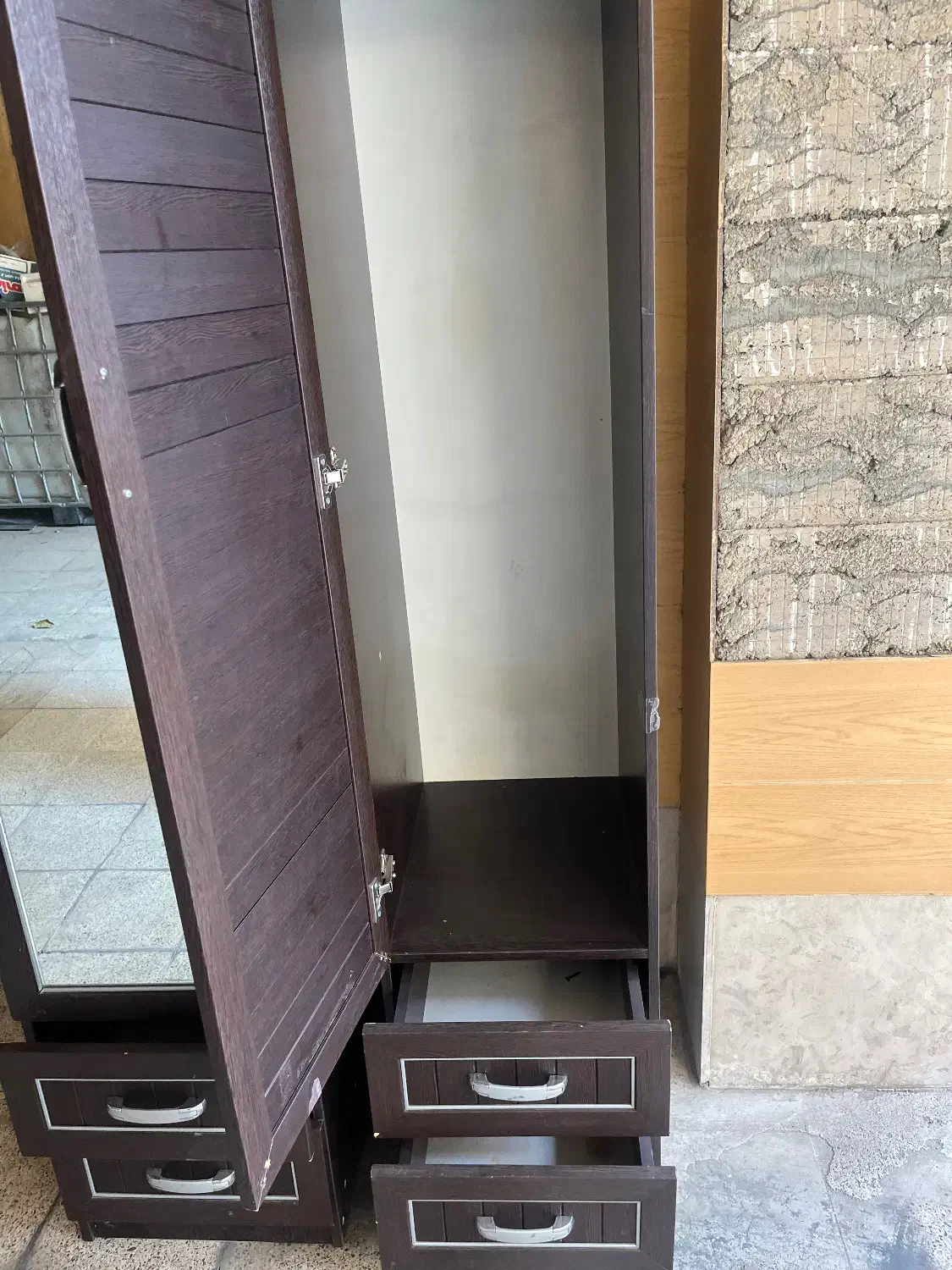 کمد آیینه آویز دار وکمد طبقه ای با جنس اعلا ۳ تیکه|جاکفشی، کمد، دراور|کرج, عظیمیه|دیوار