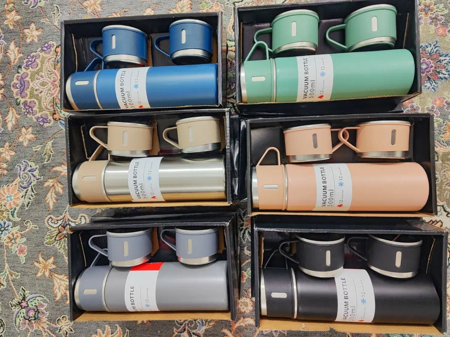 فلاسک سه لیوانه تمام استیل|ظروف نگهدارنده، پلاستیکی، یک‌بارمصرف|تربت‌حیدریه, منصوریه|دیوار