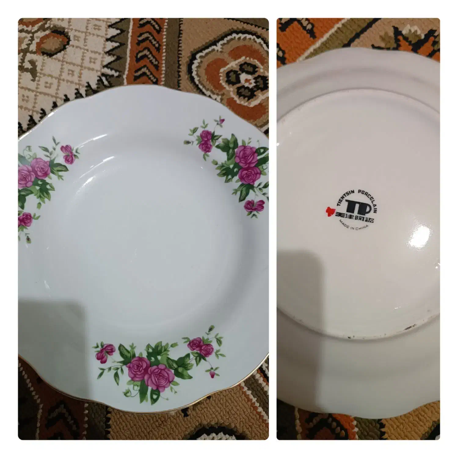 سرویس چینی گل قرمز|ظروف سرو و پذیرایی|کاشان, گارزگاه|دیوار