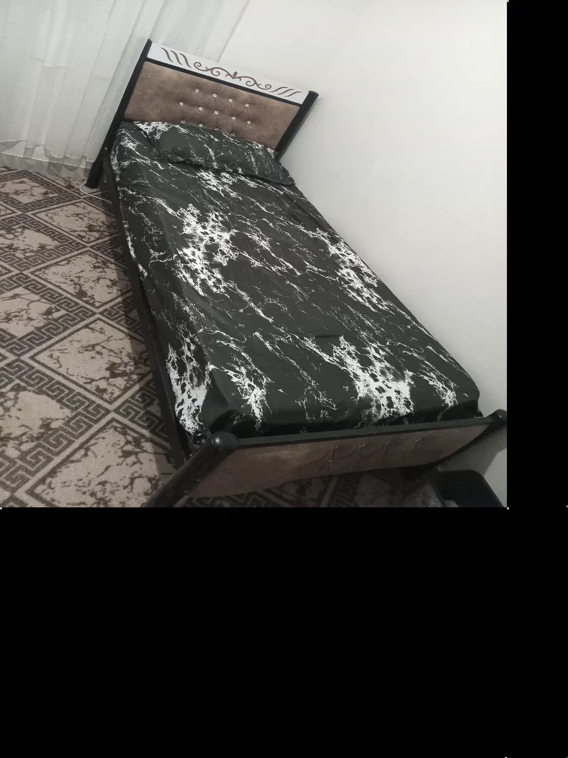 تخت خواب یک نفره بدون تشک|تخت و سرویس خواب|ماسال, |دیوار