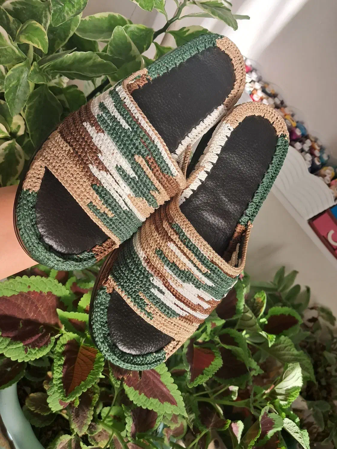 صندل دستبافت|کیف، کفش، کمربند|بانه, |دیوار