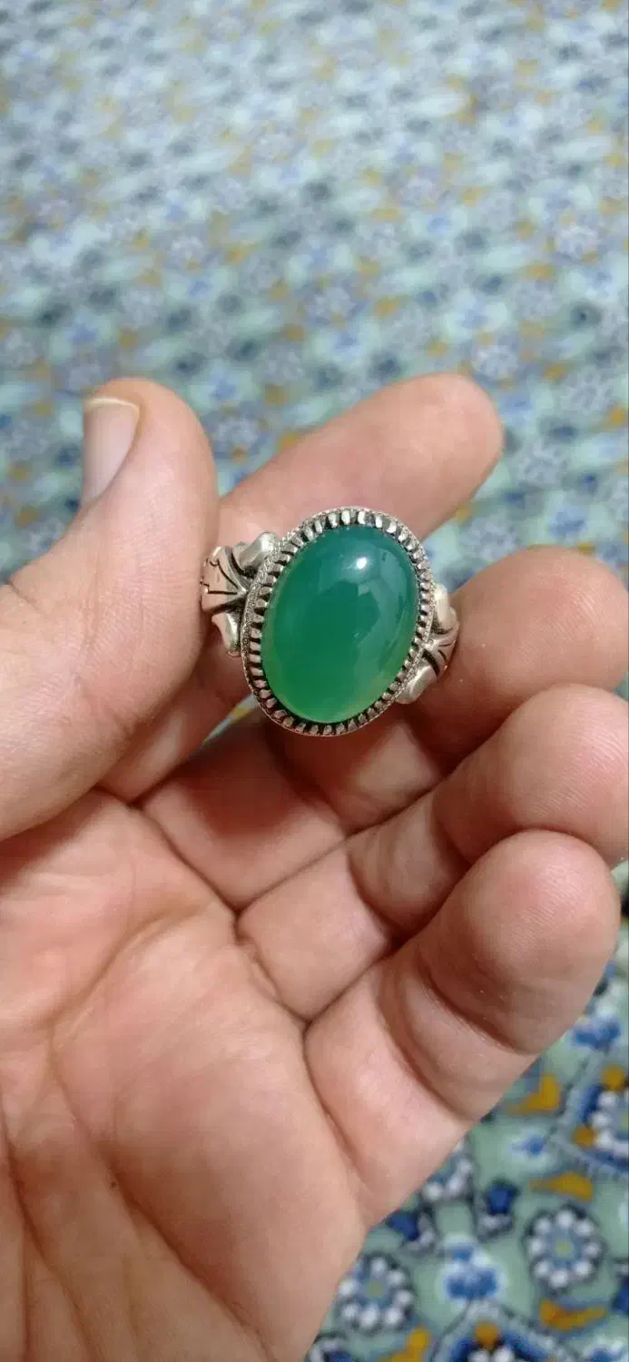 انگشترعقیق سبز|جواهرات|سنندج, |دیوار