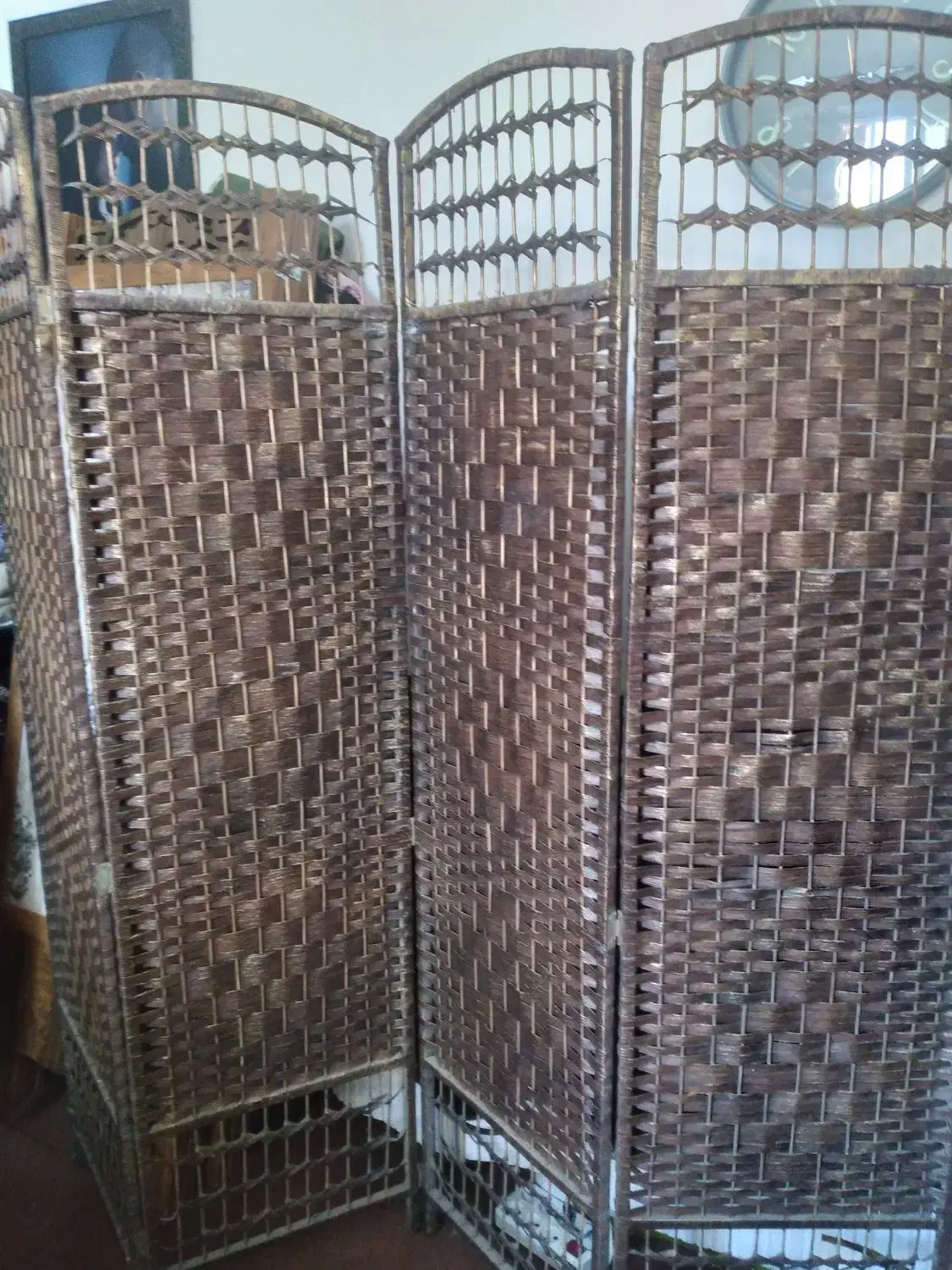 پارتشین دوعدد حصیری سالم یک پارتشین دوطرفه طرح دار|صنایع دستی و سایر لوازم تزئینی|رشت, ولکس|دیوار