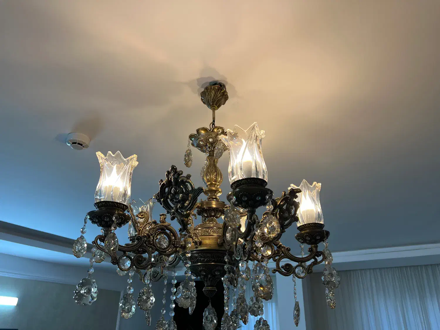 لوستر 5 شاخه 5 شمع جنس برنز|لوستر و چراغ آویز|مشهد, رضاشهر|دیوار