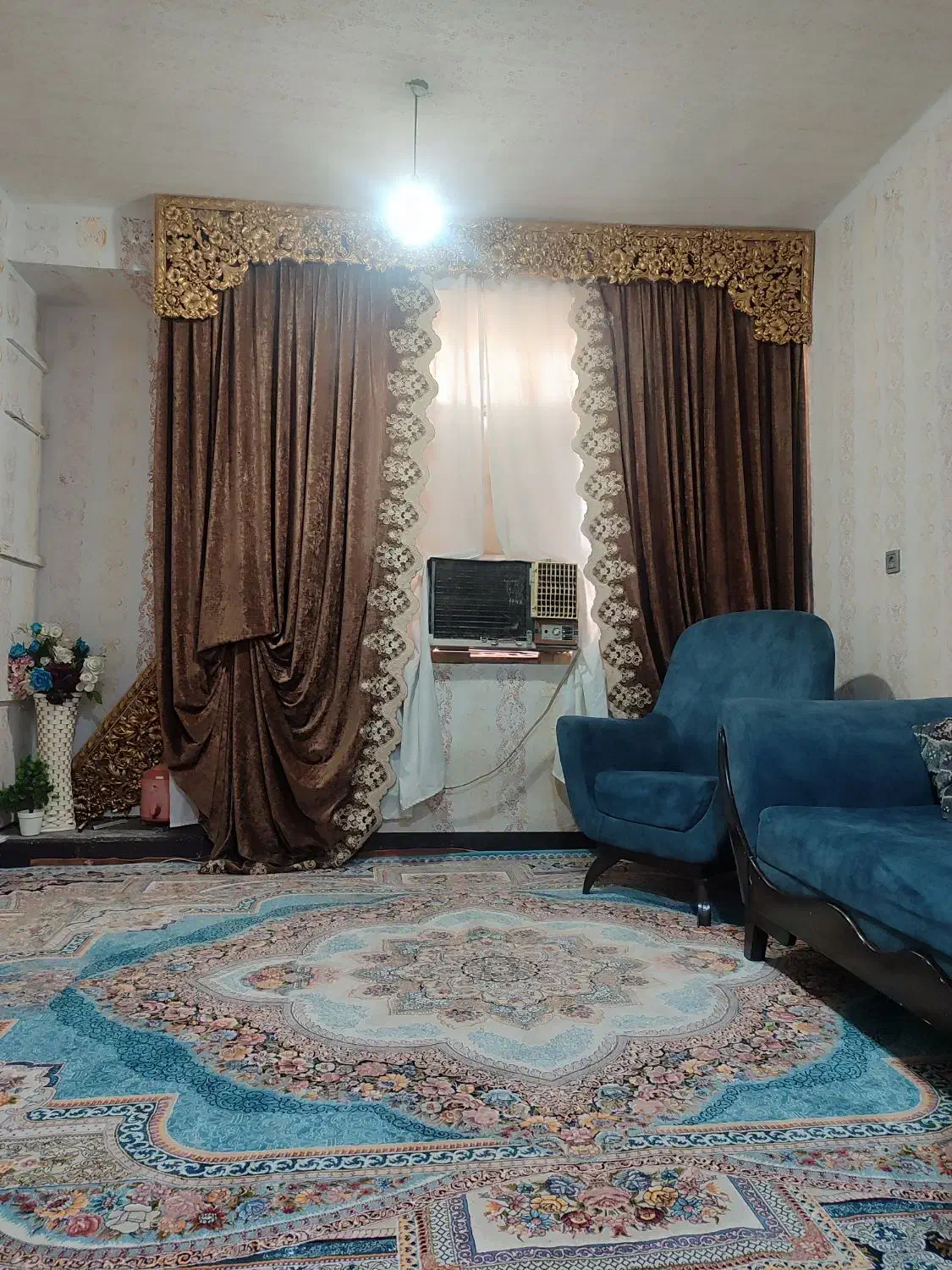 پرده تمیز در حد نو با جنس مخمل|پرده، رانر، رومیزی|شوشتر, |دیوار
