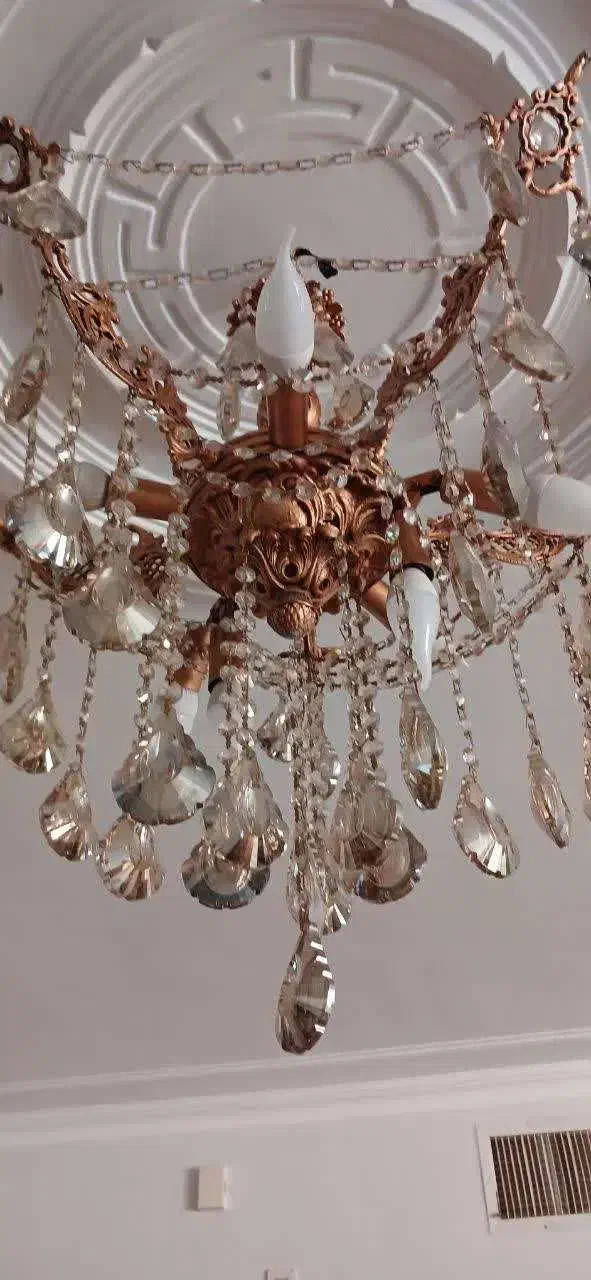 یک جفت لوستر پنج شاخه سالم|لوستر و چراغ آویز|اصفهان, جی شیر|دیوار