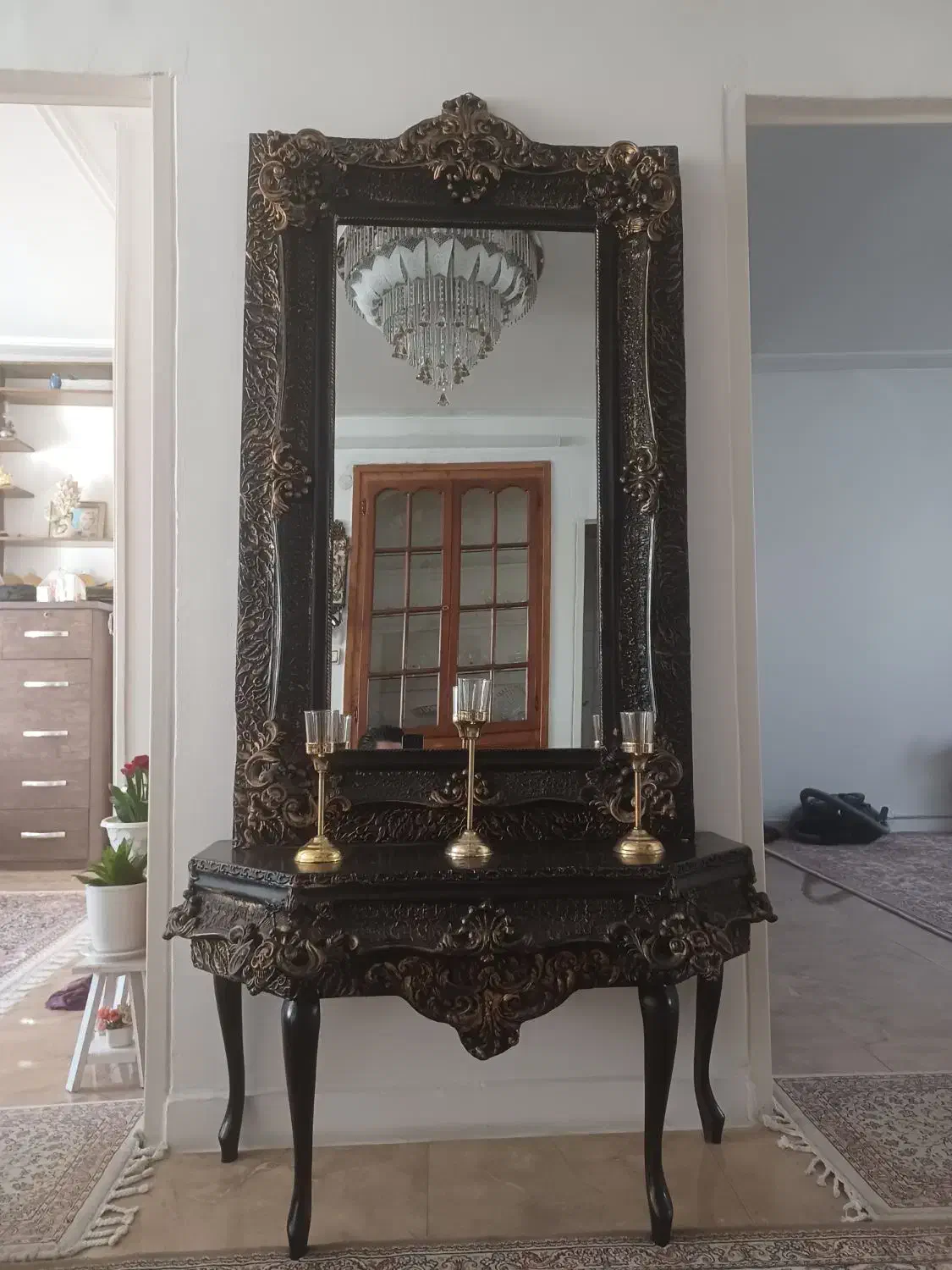 اینه شمعدان سالم و تمیز|بوفه، ویترین، کنسول|ری, دولتآباد|دیوار